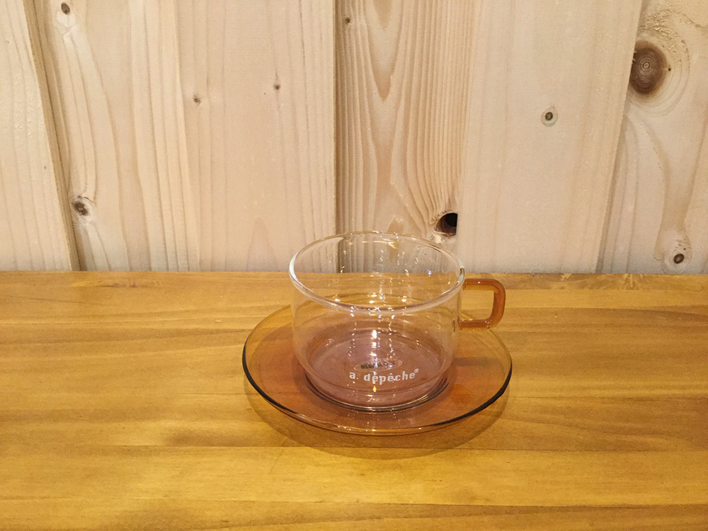 Bicolor glass Cup&Saucer